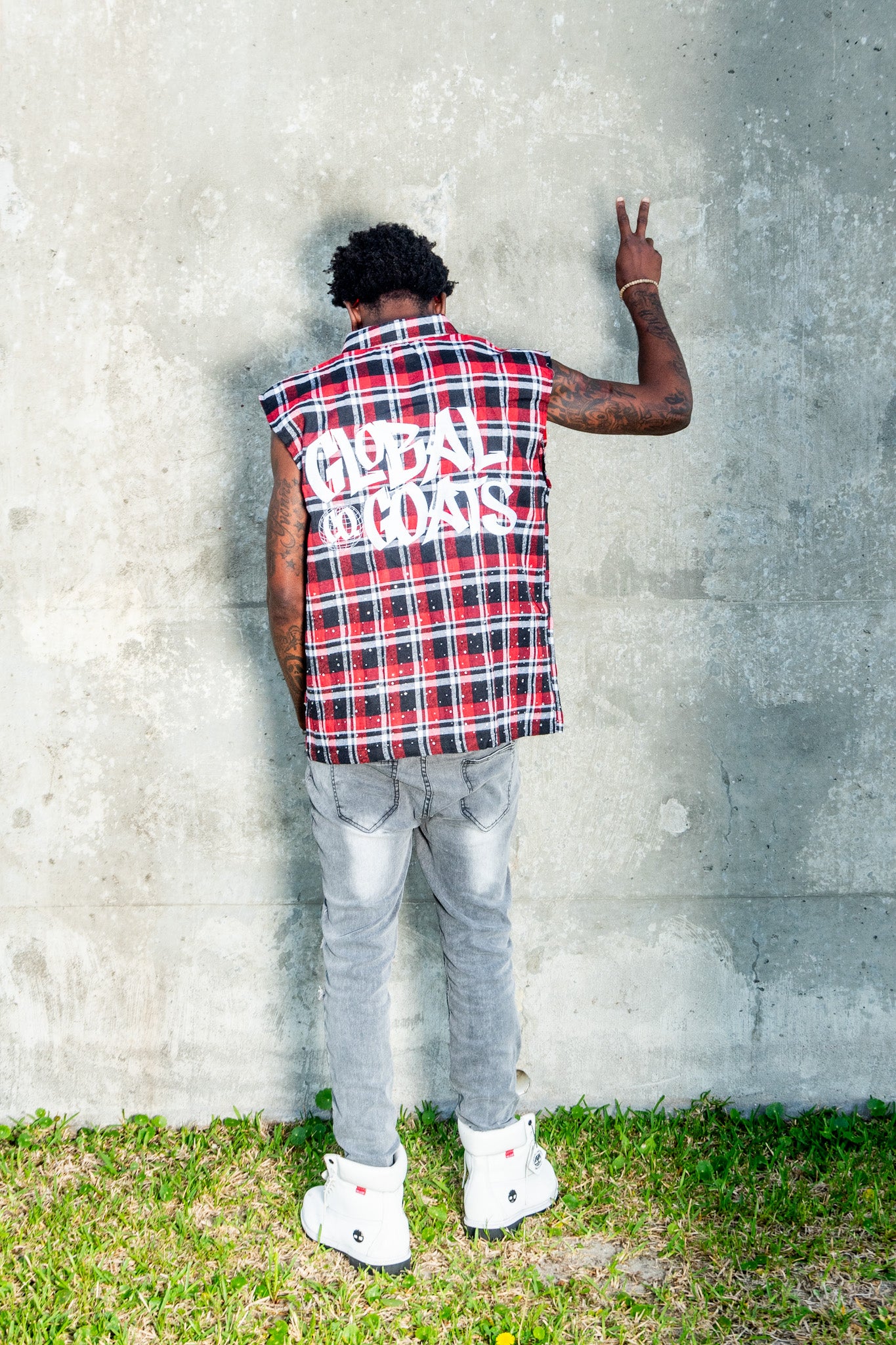 Red Sleeveless Flannel