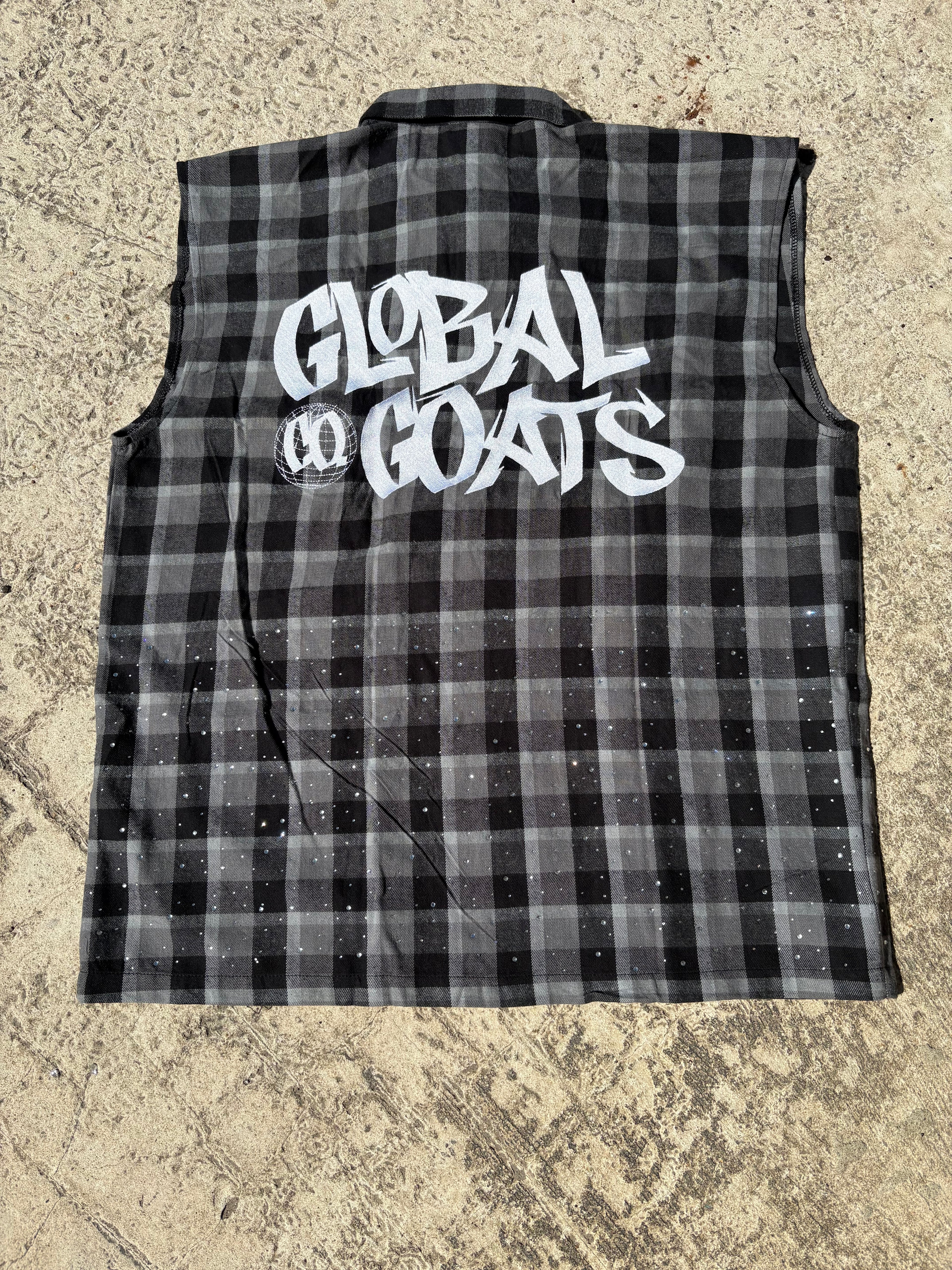 Gray Sleeveless Flannel