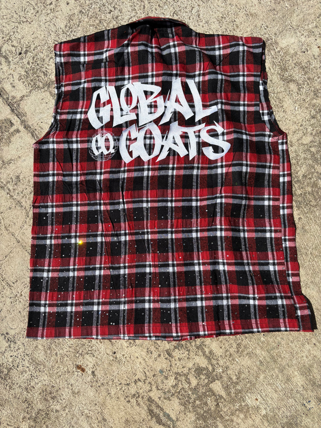 Red Sleeveless Flannel